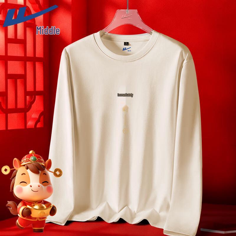 Warrior Men s Long Sleeve Round Neck Cotton T-Shirt L