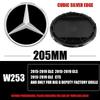 3D 185MM 205MM Front Grille Star Logo Emblem Badge Auto Accessories For Mercedes-Benz C_B_E Class W206 W253 W213 GLC GLE V Class OX2