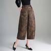 Women's Retro Jacquard High-Waist Wide-Leg Crop Bloomers - Spring 2026