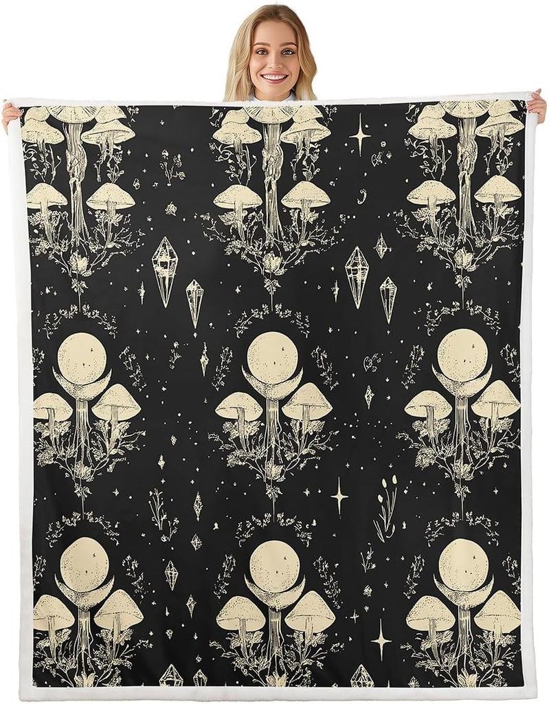 GUOYU Blanket Japanese Style Blanket Twin Size Cherry Blossom Trees Throw Blanket for SofaTraditional Mountains Reversible Kids Teens Fleece