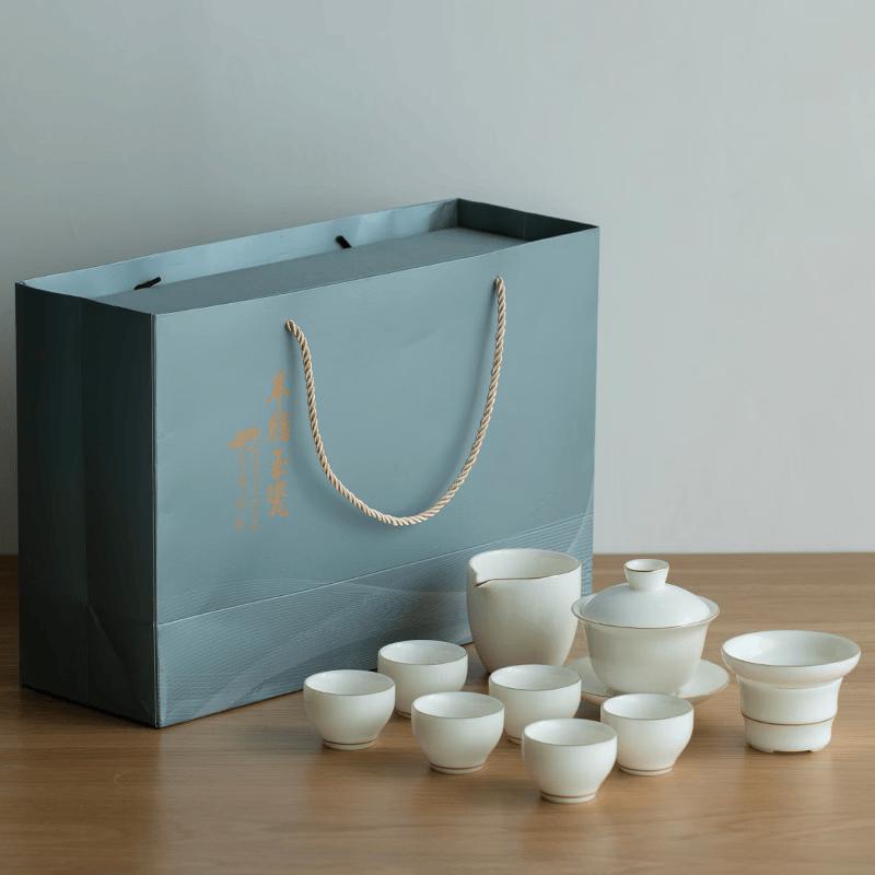 Chaxun Gold-Painted Ceramic Tea Set