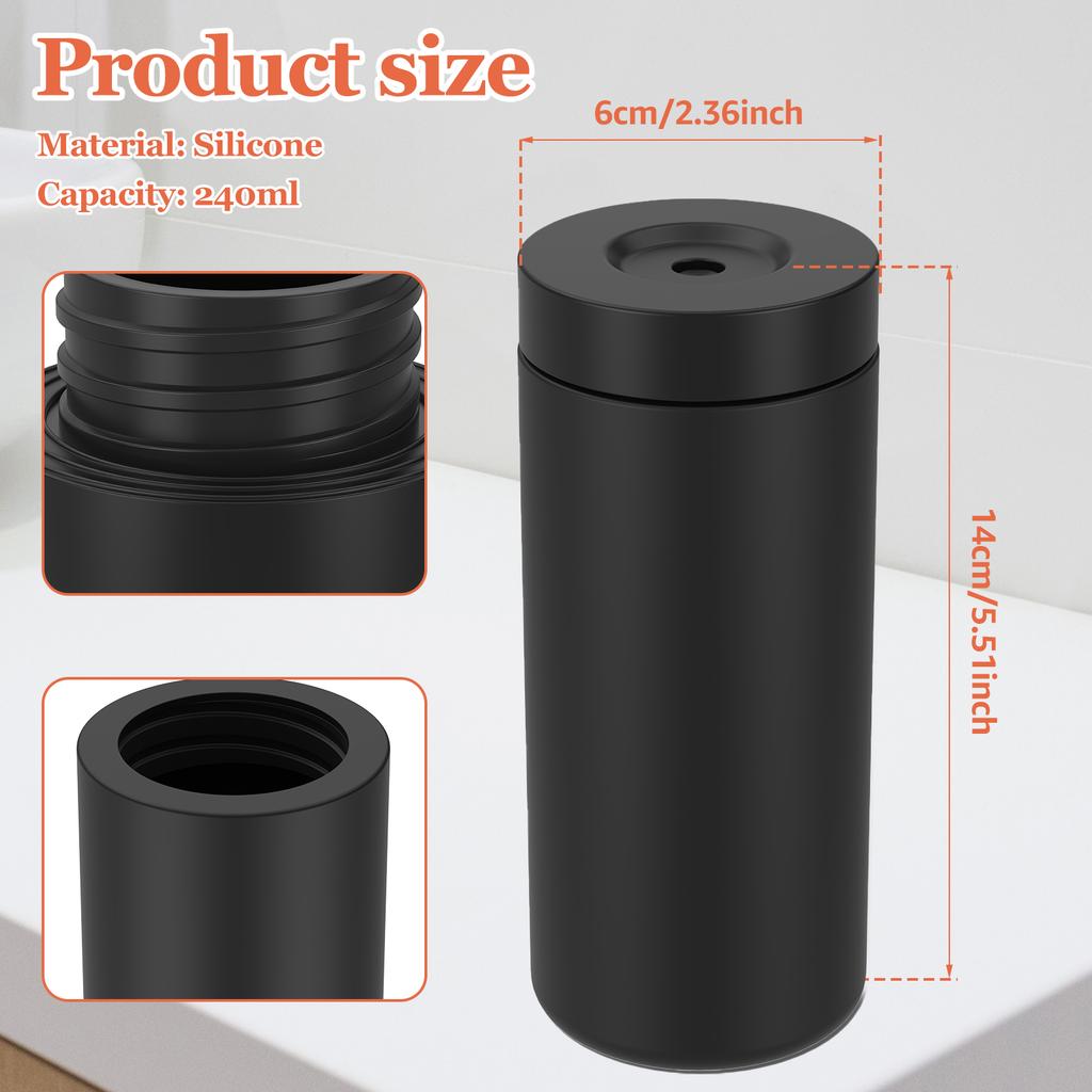 New 240ml Silicone Dish Soap Dispenser Reusable Dish Soap Squeeze Bottle Portable Dishwashing Liquid Dispenser for Kitchen Sink