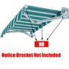 Patio Awning Retractable Canopy Replacement Waterproof Fabric 12x10Ft Deck Shelter Top Fabric Shade Sail Fashion Stripes