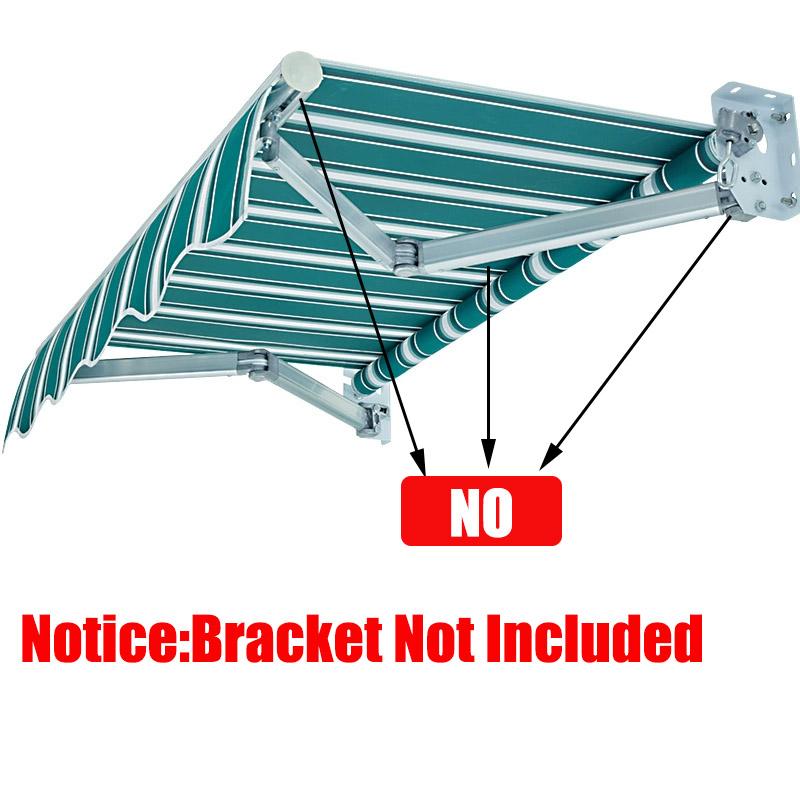 Patio Awning Retractable Canopy Replacement Waterproof Fabric 12x10Ft Deck Shelter Top Fabric Shade Sail Fashion Stripes