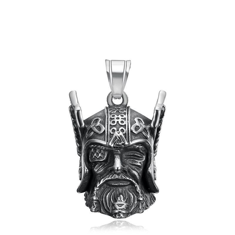 

316L Steel Viking Bell Necklace for Men - Odin Guardian Pendant, Norse Biker Jewelry Gift, Gothic Motorcycle Amulet Accessories