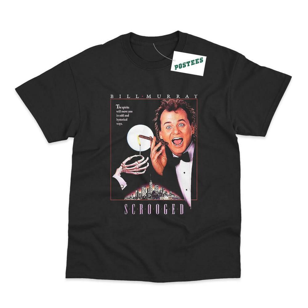 

Retro Movie Poster Inspired by Scrooged DTG Printed TShirt Unisex T-Shirt XXXL