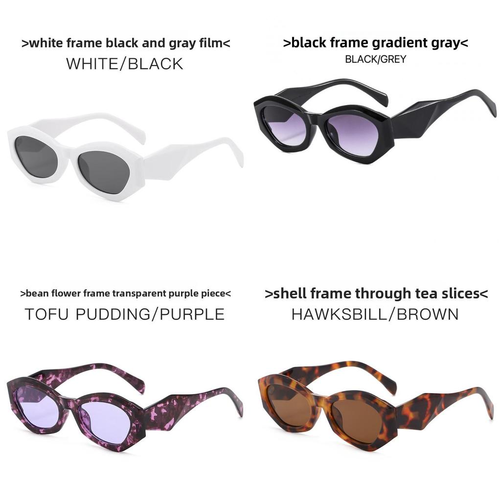 Geometric Style Sunglasses For Women Uv400 With Pc Material Stylish Streetwear