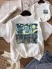 Women'S Summer Short-Sleeve T-Shirt with Skyline and Starry Night Print, Perfect for Everyday and Vacation Wear Lady's T-shirt