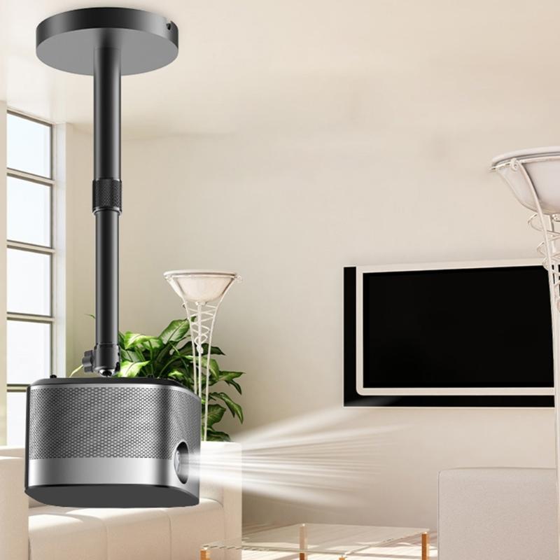 Universal Ceiling Mount Projector Bracket 360 Degree Rotatable Hanging Rack Extendable Height for Various Environment
