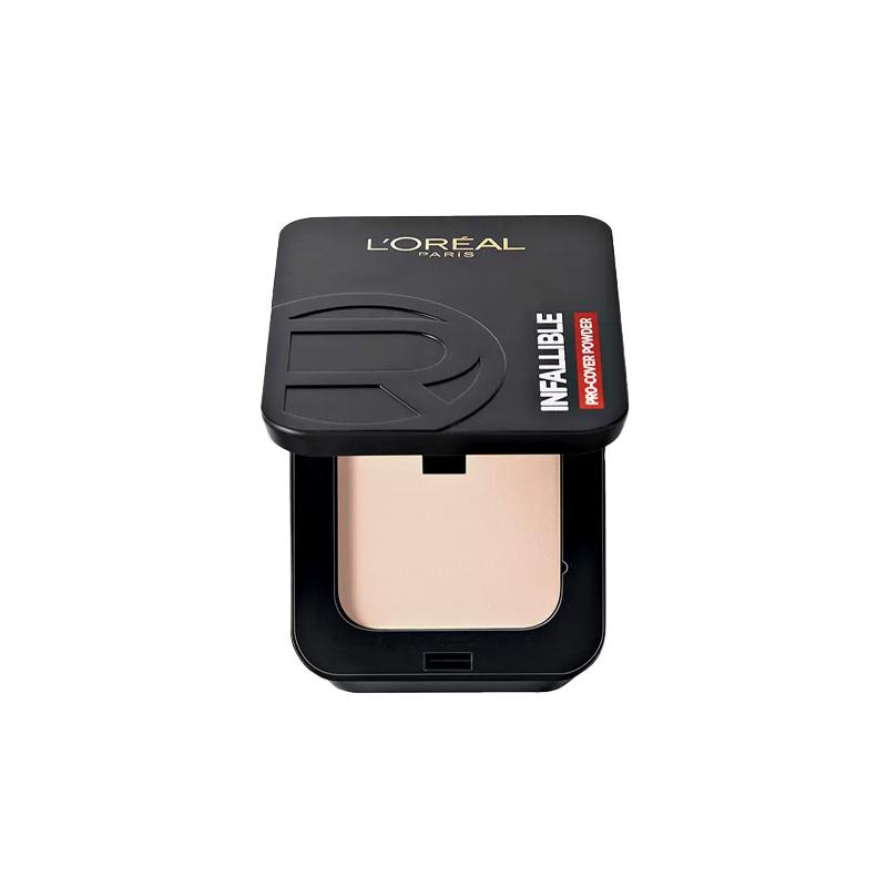 Loreal Paris Microdermabrasion King Powder Powder Oil Control Easy Moisturizing Concealer Everlasting Color Flawless Long-Lasting Powder-200 White