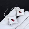 Orecchini Antichi in Pietra di Corallo Rosso Naturale Argento Sterling 925, Orecchini Pendenti Gioielli in Argento Boho, Regali Per Regali di Matrimonio Per Lei