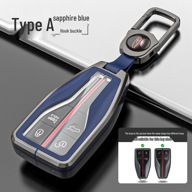 Premium Metal Key Case for Hongqi H5, H7, HS5, HS7 - Luxury Car Remote Holder with Buckle