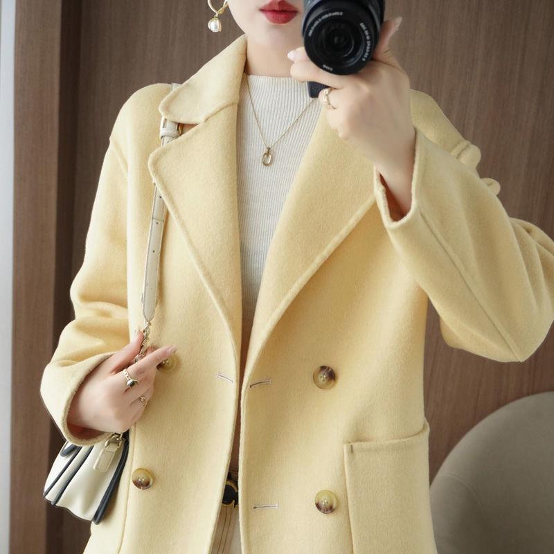 Petite Wool Double-Faced Short Coat - Loose, Chic Style