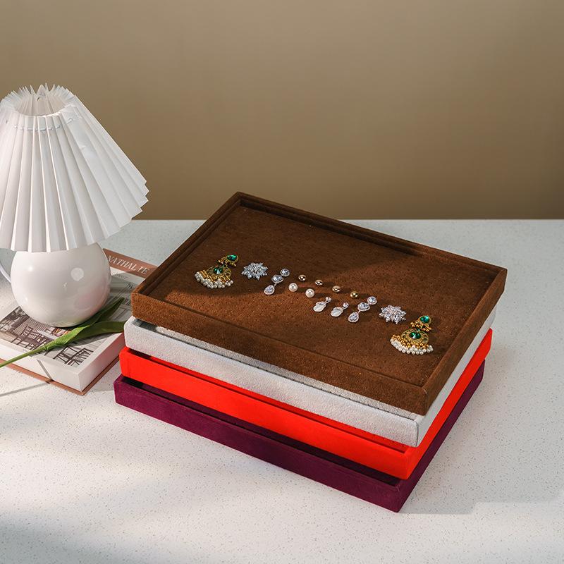 Flannel Stud Earrings Storage Box Large Capacity 600 Holes Jewelry Tray Earrings Display Plate Jewelry Display Props