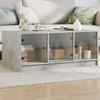 VidaXL Coffee Table with Glass Doors, End Table with Storage, Side Table, Living Room Furniture 836416