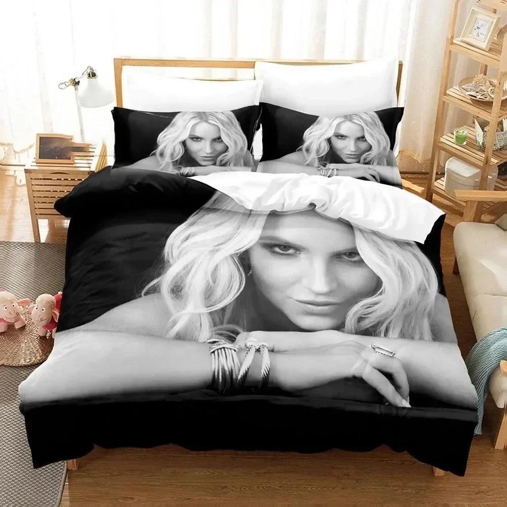 3D Print Britney Spears Bedding Set For Bedroom Soft Modern Bedspreads Comefortable Kids Duvet Cover Quilt Cover And Pillowcase