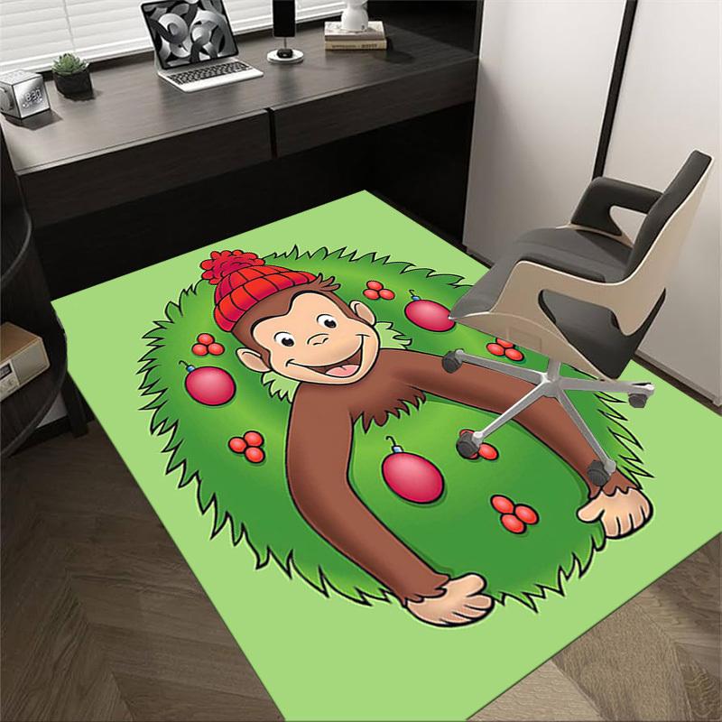 

1PC Curious George Christmas Anti-slip carpet, suitable for Office, bedroomand playrooms. It can also be used as a sofa footrest cover-R79 60cm by 90cm