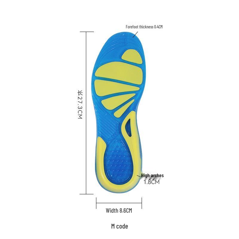 Elastic Shock-Absorbing Sports Insoles - Non-Slip Arch Support for Men and Women
