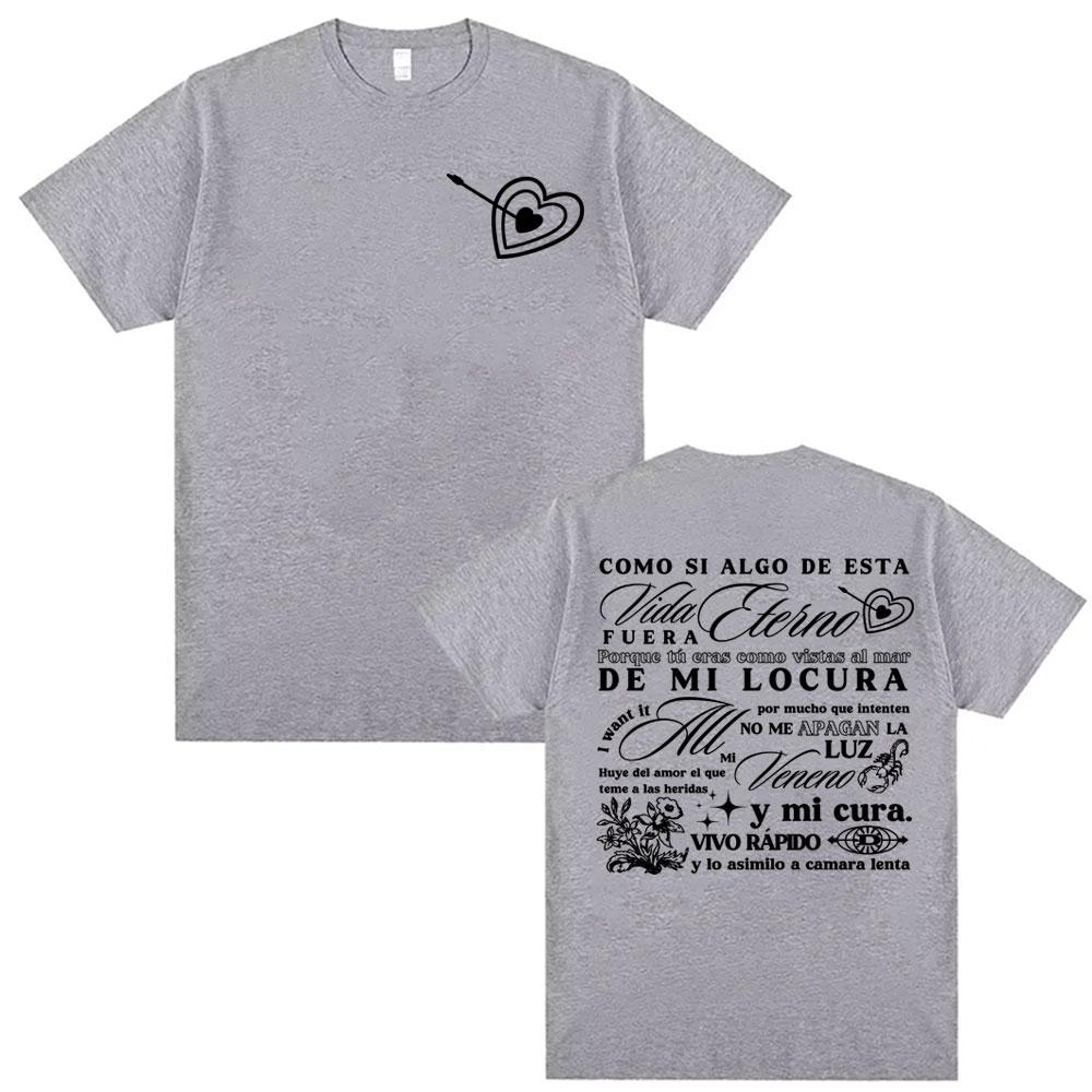Rapper Delaossa Album Letters Print Tshirts Men Women Casual 100 Cotton Oversized T Shirt Harajuku Hip Hop High Street Tshirt