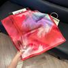 Fashion Black and White Printing Temperament Square Scarf Imitation Silk Korean Version Decorative Scarf Scarf Professional Decorative Shawl Silk Scar