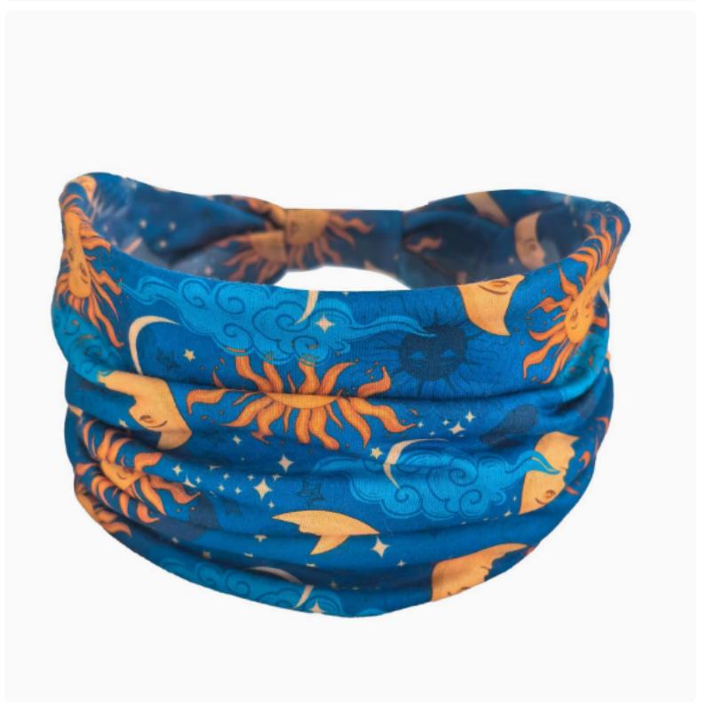 Women's  Boho Cotton Printed Headband Sports Band Striped Headband A Wide Edge Yoga Headband Soft Hair Band Headdress Bundle Women Girls Hair Band