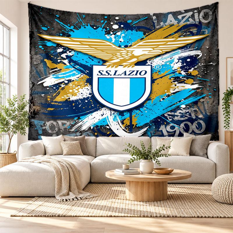 Lazio FC Wall Tapestry, Soft Fabric Wall Hanging, Decorative Backdrop For Bedroom Home Wall Art