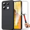 Silicone Case - E.F.CONNECTION - For Xiaomi Redmi Note 13 5G - Ultra Slim - Scratch Protection - Black