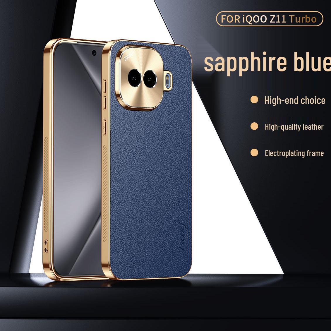 

iQOO Z11/Z10 Turbo Electroplated Lychee Leather Full Coverage Anti-Drop Phone Case IQOO Z9 Turbo