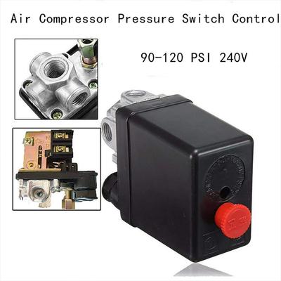Air Compressor Pressure Switch Control Valve Replacement Parts 90-120 PSI 240V Automatic Trip For Small Compressing Machine