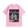Funny Drinking Beer Cat Meme Graphi T Shirts Men Women Clothing High Street Fashion Trend T-shirts Summer Loose T-shirt