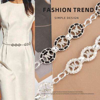 Light Luxury Metal Waist Chain, Women'S Decoration With Dress Shirt, Thin Belt, Small Fragrant Body Chain.