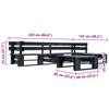 4 Piece Garden Pallet Sofa Set Black Wood