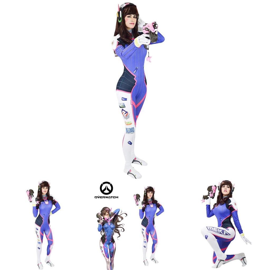 Overwatch D.va Cosplay Costume Jumpsuit For Women Premium Polyester Material For Comfort And Durability