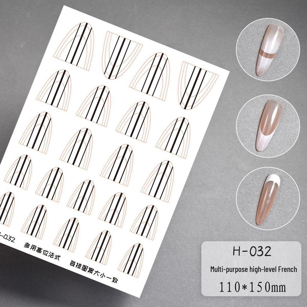 Transparent Multi-Purpose French Manicure Template Stickers with Art Lattice Pattern