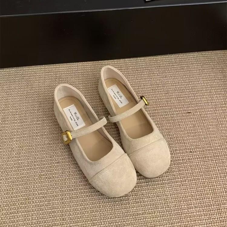 

Легкий рот красный одинарные туфли женские весна и осень новые ретро нежные фея замшевые туфли Мэри Джейн плоские туфли-бини 40