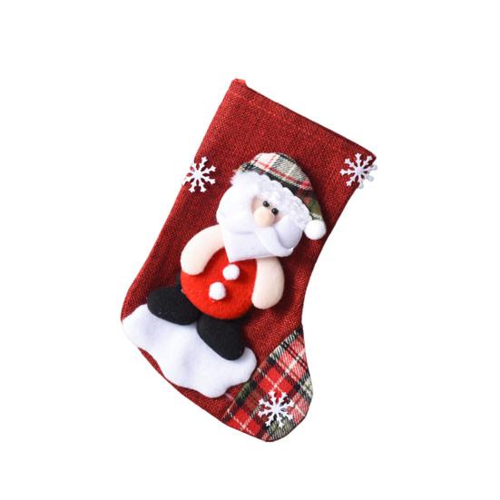 Christmas Stockings Large Plush 3D Santa Snowman Reindeer Bear Hanging Stockings for Mantel Tree Fireplace Holiday Party Decor