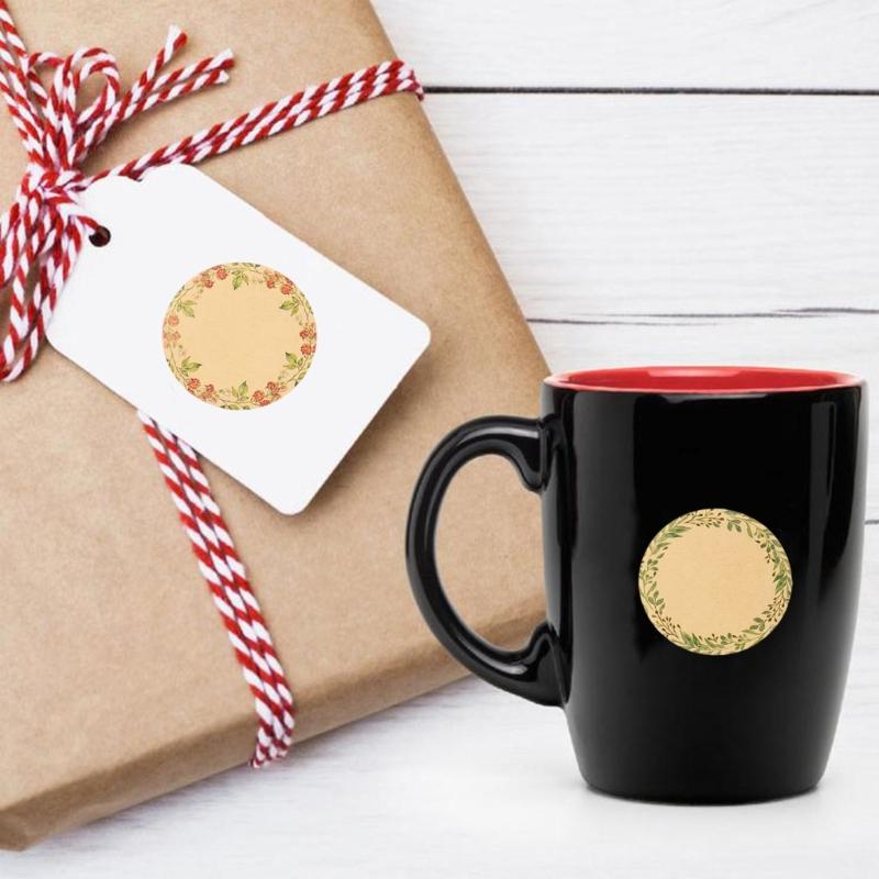 500x/Rolle Marmeladenglas-Etiketten Selbstklebende Etiketten Runde Aufkleber Beschriftbare Etiketten Aufkleber Back-Etiketten für Basteln Geschenktüte