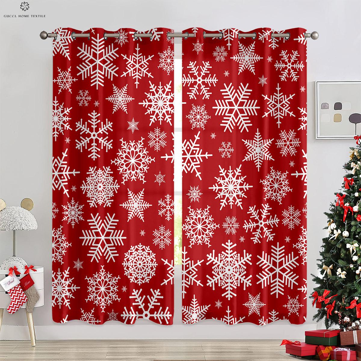 

Retro Red Ball Print Drapes Suitable For Bedroom, Living Room, Restaurant, Holiday Decoration Curtains, Easy To Wash And Care W50xH130(CM)x2PCS&Rod pocket