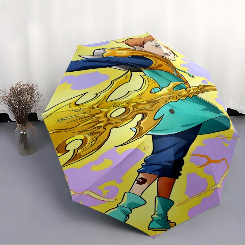1pc Seven Deadly Sins2 Umbrella, Sun Protection, And UV Shielding. It Has Eight Sturdy Ribs for Outdoor Use And Perfect Gift