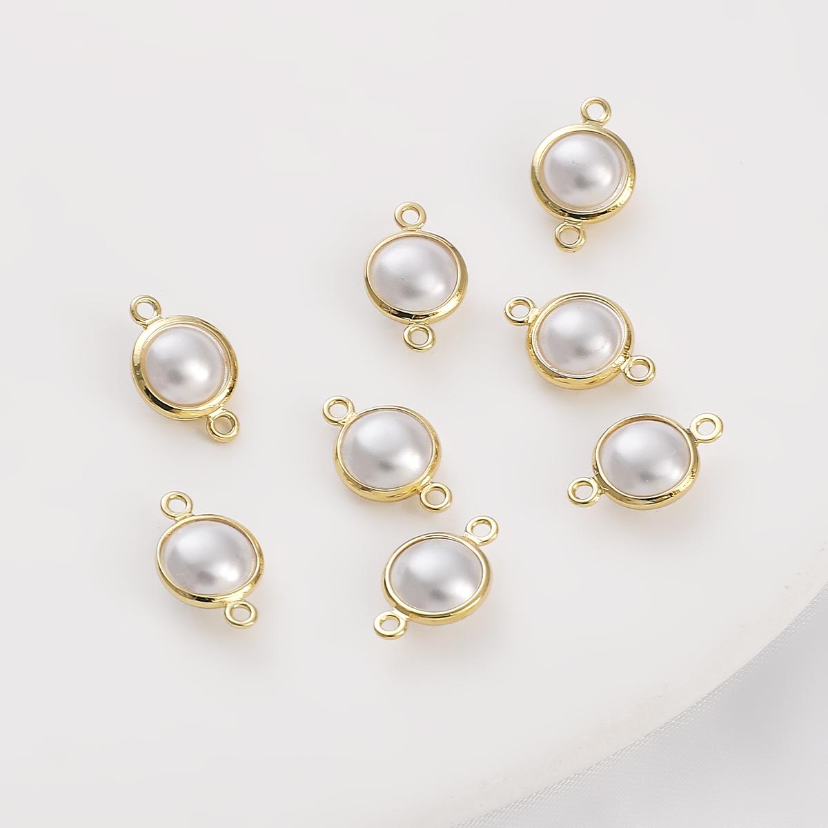 

4/6/10 мм латунный соединительный Шарм с бусинами для серег, браслетов, ожерелья, изготовления ювелирных изделий своими руками 8mm 1pc/bag