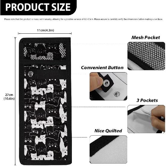 Cat Printed Nurse Pocket Protector Cartoon Nurse Organizer Bag Pouch Utility Hospital Bag Organiser Pouches Tool Case