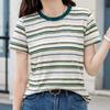 Navava Daily Casual STripe Round Neck ShorT Sleeve T shirT nT3350