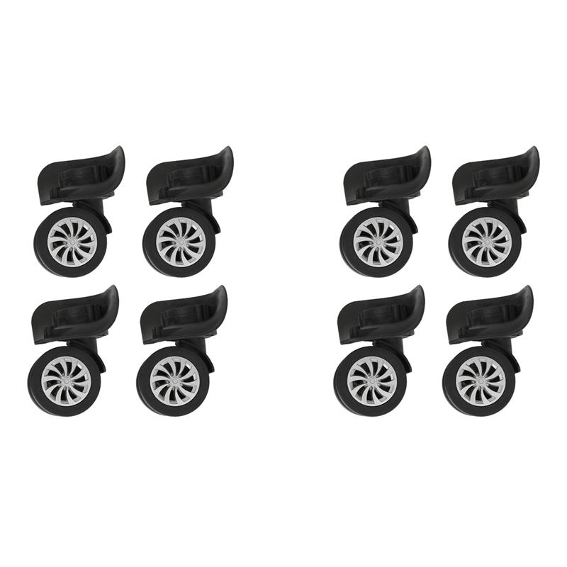 CYCLI-8 Pack Luggage Replacement Wheels, Replacement Luggage Suitcase Spinner Wheels, Universal Swivel Wheel For Luggage чёрный