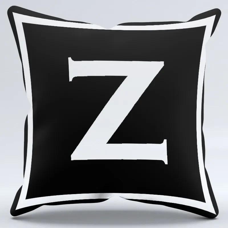 Simple Black And White Letter Printed Pillowcase Decorative Pillow Cushion Cover Suitable For Home Sofa Car Office Cushion