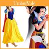 Enchanting Snow White Women Costume Princess Dress With Bustle And Headband For Halloween