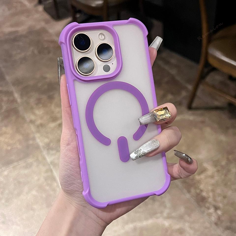 Phone Case For iPhone 16E 15 14 16 Plus 11 12 13 16 Pro Max Magnetic Wrist Strap Magsafe Lanyard Protector Shockproof Cover