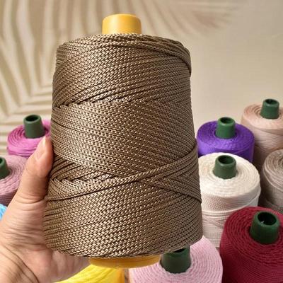 Light-Weight Ice Silk Yarn for Summer DIY Hand-Woven Sun Hat Bag Shoes Cushion Craft Rope Hollow Wool Crocheting Cushion