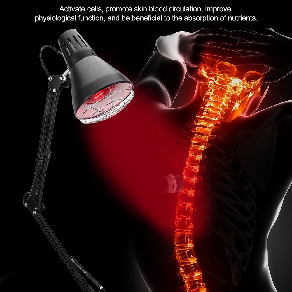 100w Infrared Heating Therapy Lamp Muscle Pain Relief Skin Care Clip-on Light (AU Plug)