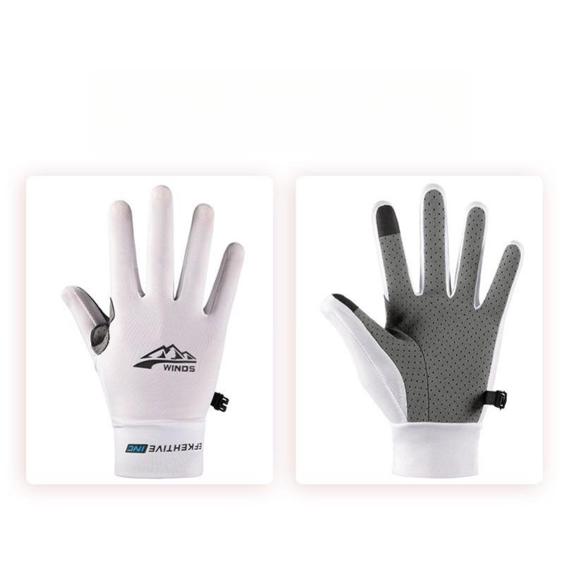 Sports Cycling Gloves with Anti Slip Wear-resistant and Ice Sensitive Thin Design for Outdoor Cycling Sports S белый