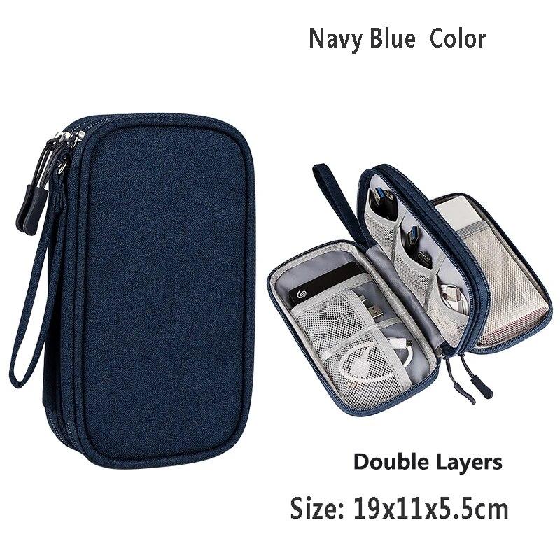 Data Cable Storage Bag Waterproof Portable Carry Case Storage Bag Travel Organizer Bag For Wired Earphone Cable Cord USB Charger